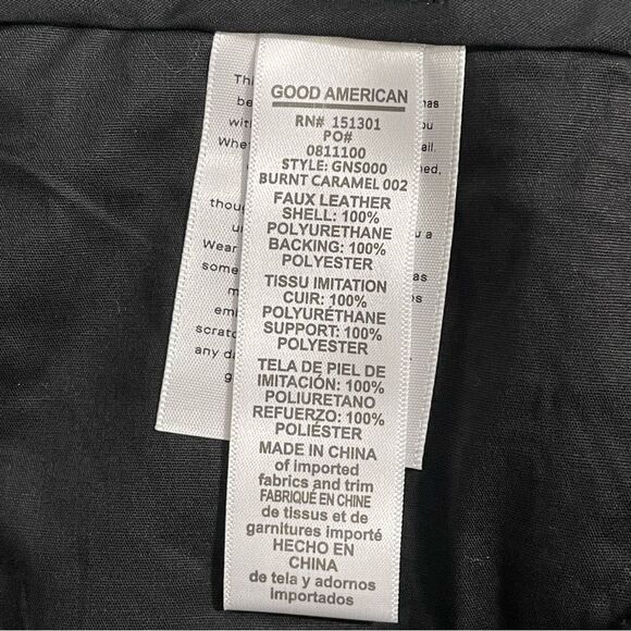 NWT Good American Better Than Leather Good Icon Pants Burnt Caramel Size 10 / 30 - Picture 9 of 10